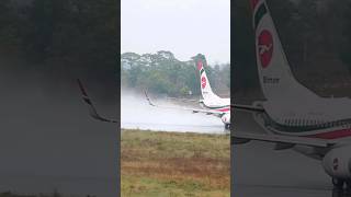 Biman B737 Taxi to Takeoff in Rainy Day  2 sylhet dhaka aviation bangladesh airport biman [upl. by Treblig]