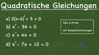 Quadratische Gleichungen lösen mit Beispielen [upl. by Eneroc]