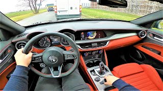 Alfa Romeo Stelvio 20T 280HP Veloce 2021 POV Test Drive amp Acceleration  4K 88 [upl. by Doe]