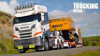 Scania 770S V8  heavy haul unit  New Zealand Trucks  Big Business [upl. by Aehtla]