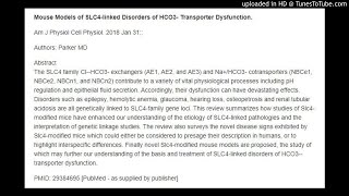 SLC4linked Disorders of HCO3 Transporter Dysfunction [upl. by Anders]