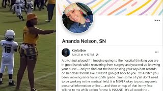 NURSE AMANDA NELSON LEAKED KAYLA BEE MYCHART  MOM KICKED OUT OF FOOTBALL GAME BECAUSE OF HER BOOTY [upl. by Elleiand]