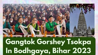 Gangtok Gorshey Tsokpa performed Tibetan Traditional Dance in Bodhgaya 2023 [upl. by Ferreby]