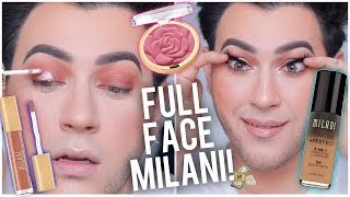 FULL FACE USING ONLY MILANI DRUGSTORE ONE BRAND TUTORIAL [upl. by Nnylarat1]