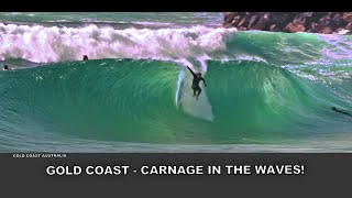 Surfing Carnage Fails Bails Wipeouts On The Gold Coast [upl. by Hermann808]