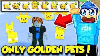 Using ONLY GOLDEN PETS To BEAT Pet Simulator 99 [upl. by Aihsit]