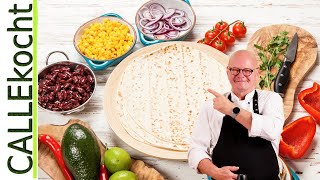 Quesadillas selber machen Rezept für gefüllte mexikanische Teigfladen [upl. by Torie248]