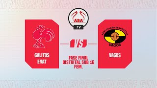 Fase Final Distrital de Sub 16 Feminino  Galitos Enat vs Vagos [upl. by Yarvis]