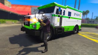 Money Truck Heist In GTA 5 RP [upl. by Ellemac]