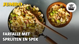 Wat eten we Farfalle met spruiten en spek [upl. by Lavina508]