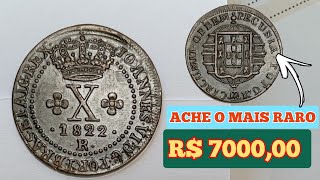 MOEDA X RÉIS 1822 COBRE COM VARIANTE RARÍSSIMA VALORES ATUALIZADOS [upl. by Enautna446]