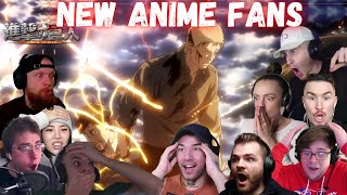 ANIME NEWBIES REACT TO REINER amp BERTHOLD TRANSFORMATION ATTACK ON TITAN SEASON 2 EPISODE 6 REACTION [upl. by Lorine]