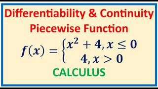 Differentiability at a point for a piecewise function AP Calculus [upl. by Yendic85]