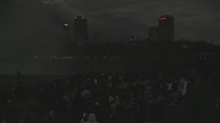 How the total solar eclipse looked for visitors at Niagara Falls State Park [upl. by Ardnad]