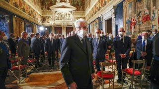 Via al Mattarella bis quotDobbiamo costruire lItalia del dopo emergenzaquot [upl. by Rosie963]