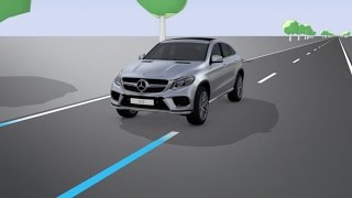 GLE Coupé Lane Keeping Assist  MercedesBenz original [upl. by Eciral]