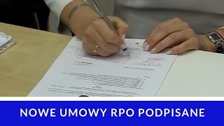 Nowe umowy RPO podpisane [upl. by Jarvis]