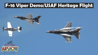 2023 Sioux Falls Airshow  F16 Viper Demo amp USAF Heritage Flight [upl. by Fendig170]