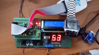 STM32f4 RTC using 7segment2digit LED amp 16x2 LCD [upl. by Einahpehs]