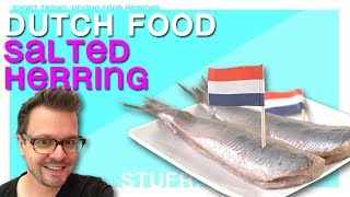 ONLY DUTCH PEOPLE EAT THIS  RAW SALTED HERRING  Dutch Food Guide [upl. by Suolkcin]