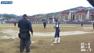 Carroll Softball vs British Columbia  Game 1 [upl. by Stesha]