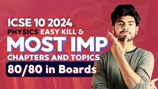 Most Important Chapters amp Topics of Physics ICSE Class 10  2024  Easy Kill Topics with Weightage [upl. by Muhcan]