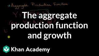 The aggregate production function and growth  APⓇ Macroeconomics  Khan Academy [upl. by Richardo]