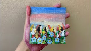 Easy flower painting  Acrylic painting for beginners  Easy flower Painting for Beginner [upl. by Vipul]