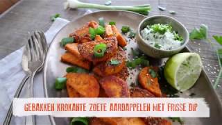 RECEPTVIDEO Krokante Zoete aardappel [upl. by Petrina]