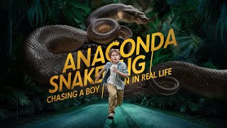 ANACONDA SNAKE CHASING A BOY IN REAL LIFE  🐍 [upl. by Florie]