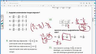 7Sınıf 2022 Bursluluk Sınavı Matematik Soruları Çözümü [upl. by Eignav]