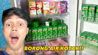 ADIK BORONG AIR KOTAK SAMPAI PENUH PETI AIS [upl. by Ainomar729]