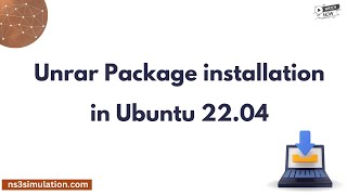 Unrar Package installation in Ubuntu 22 04 [upl. by Charis]