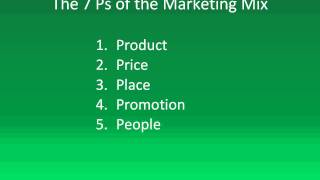 The Seven Ps of the Marketing Mix Marketing Strategies [upl. by Lednahs]