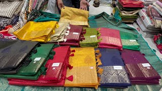 chickpet Bangalore wholesale fancy Designer sarees  single saree courier available [upl. by Negiam]