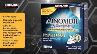 Minoxidil 5 Kirkland SUA Foam how to use [upl. by Atsiuqal9]