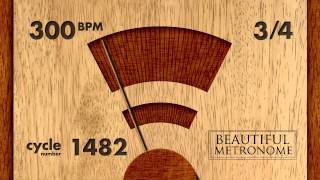 300 BPM 34 Wood Metronome HD [upl. by Intruoc]