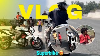 VLOG 1  benelli 600i flyby 😱 kids reaction on superbike😍 [upl. by Caffrey]