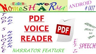 Pdf voice Reader free amp offline  ANDROID  007 [upl. by Fitzgerald]