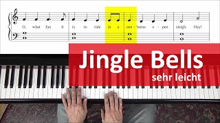 Wie du Jingle Bells am Klavier lernst – sehr leicht „easy Piano“ Tutorial [upl. by Emolas881]