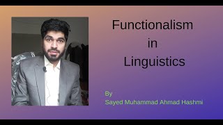 Functionalism in Linguistics [upl. by Anerual]