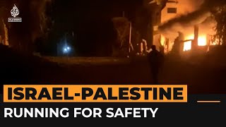 Harrowing video of Gaza residents running for safety from Israeli bombs  Al Jazeera Newsfeed [upl. by Nolram]