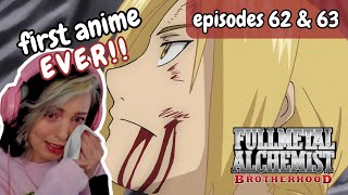 FIRST ANIME EVER Fullmetal Alchemist Brotherhood Reaction  Episode 62 amp 63 [upl. by Yaakov]