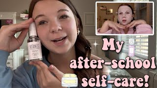 After School Self Care Day Vlog  Officially Leah [upl. by Eneloj]