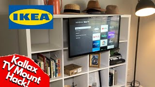 IKEA Kallax TV Mount Hack StepbyStep Instructions [upl. by Crudden]