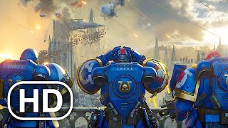 WARHAMMER 40K Ultramarines Vs Orcs Battle Scene 2023 4K ULTRA HD [upl. by Farley]