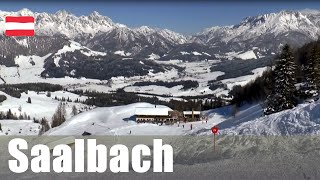 Skiing in Saalbach  one of the largest ski area in Austria [upl. by Alleuol343]