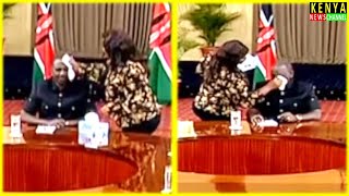 LAUGHTER at State House as Ruto is applied Makeup before Interview 😂 [upl. by Hpesoy]