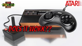 Sega Genesis  Mega Drive Controller test on the Atari 2600 [upl. by Nilknarf]