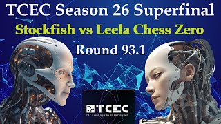 TCEC Season 26  Superfinal  LC Zero 031dag5350a2e vs Stockfish dev20240513  Round 931 [upl. by Ileyan582]